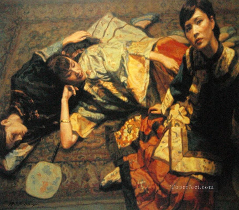 El perezoso chino Chen Yifei Pintura al óleo